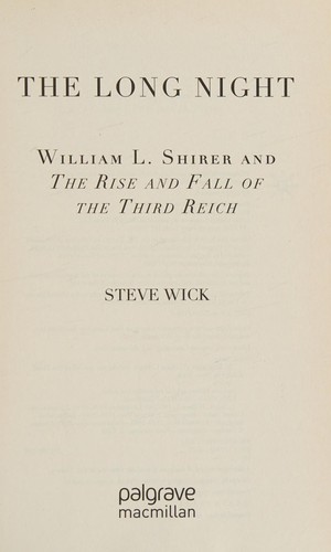 Cover for The long night