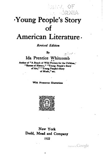 Cover for Young people's story of American literature.