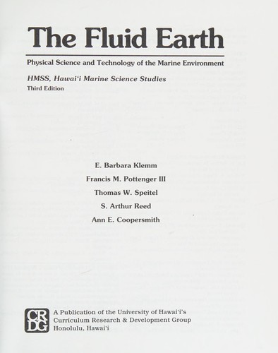 Cover for The Fluid earth