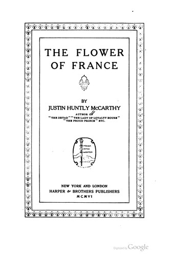 Cover for The Flower Of France