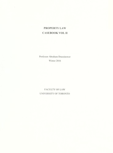 Cover for Property law