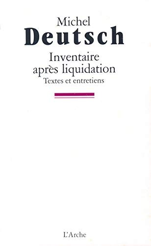 Cover for Inventaire après liquidation