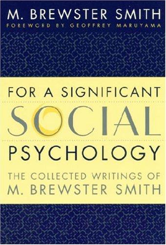 Cover for For a Significant Social Psychology