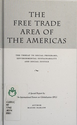 Cover for The free trade area of the Americas