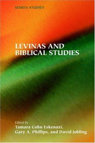 Cover for Levinas and Biblical Studies (Society of Biblical Literature Semeia Studies)