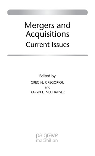 Cover for Mergers and acquisitions
