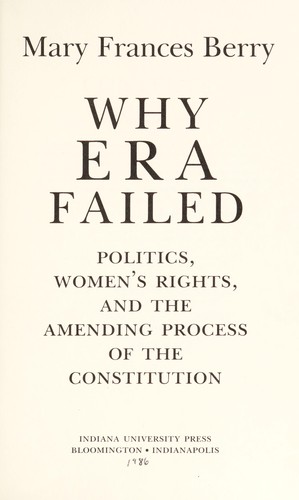 Cover for Why ERA failed