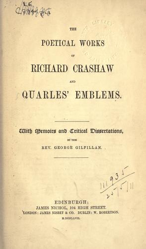 Cover for The poetical works of Richard Crashaw and Quarles' Emblems.