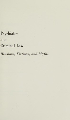 Cover for Psychiatry and Criminal Law