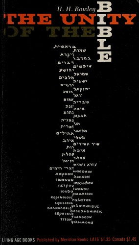 Cover for The unity of the Bible