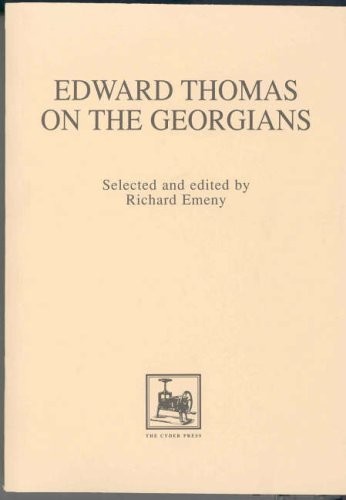 Cover for Edward Thomas on the Georgians