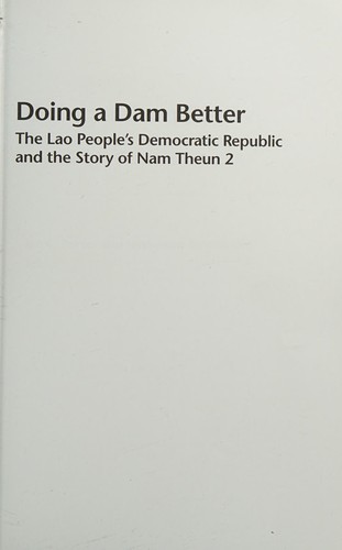 Cover for Doing dams better