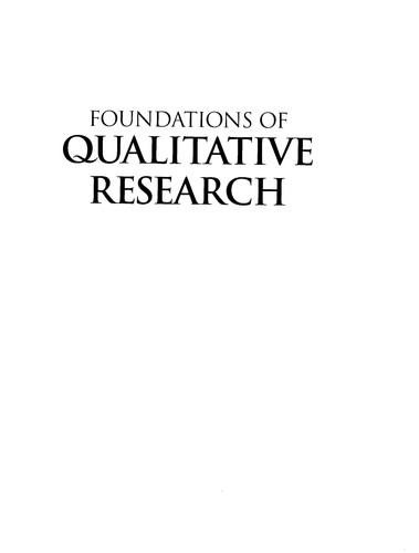 Cover for Foundations of qualitative research