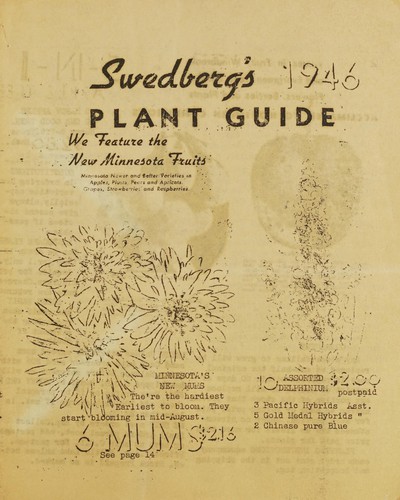 Cover for Swedberg's plant guide, 1946