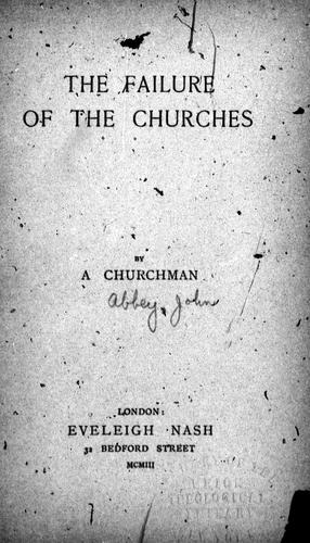Cover for The failure of the churches