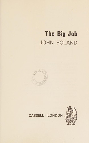 Cover for The big job