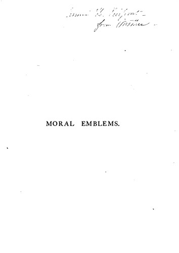 Cover for Moral Emblems, with Aphorisms, Adages, and Proverbs, of All Ages and Nations