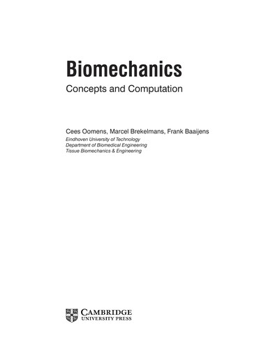 Cover for Biomechanics