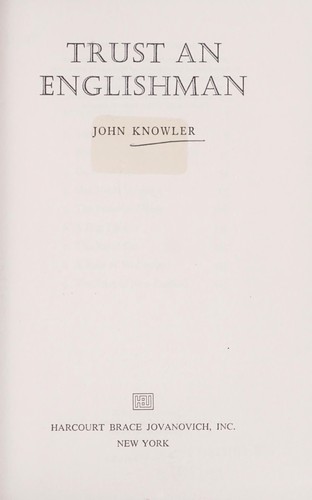 Cover for Trust an Englishman.