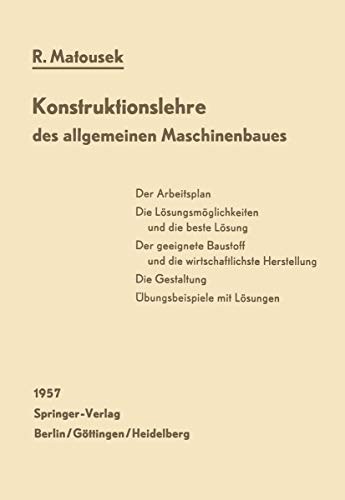Cover for Konstruktionslehre des allgemeinen Maschinenbaues