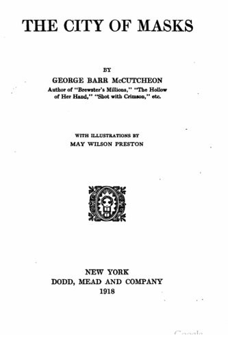 Cover for The city of masks