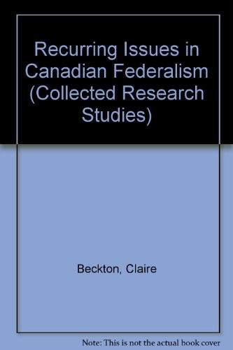 Cover for Recurring issues in Canadian federalism