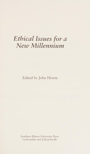 Cover for Ethical issues for a new millennium