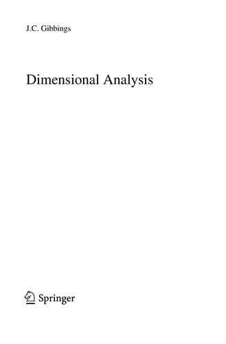 Cover for Dimensional analysis