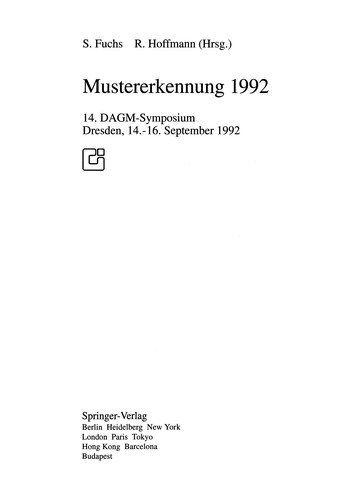 Cover for Mustererkennung 1992