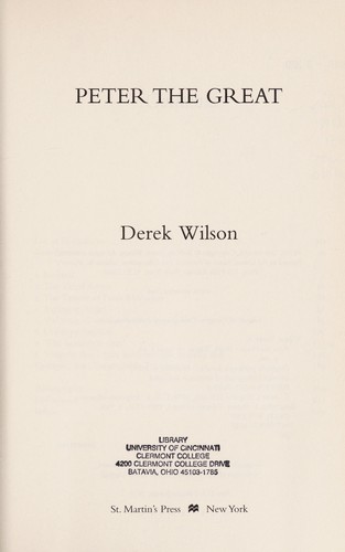 Cover for Peter the Great
