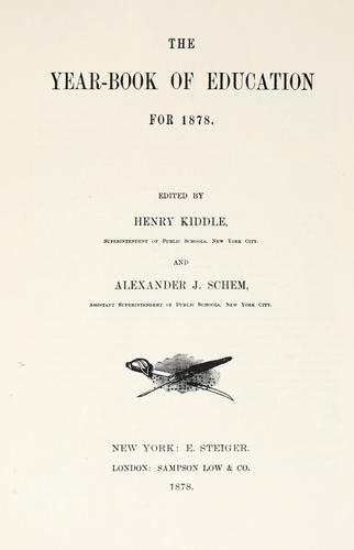 Cover for The year-book of education for 1878 [and 1879]