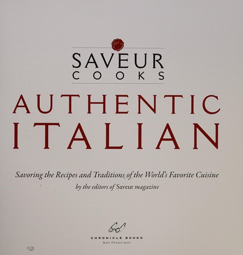 Cover for Saveur Cooks Authentic Italian