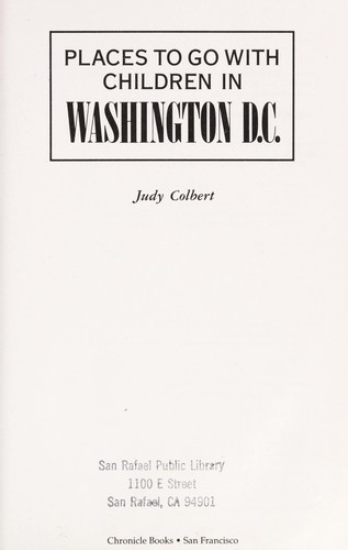 Cover for Places to go with children in Washington, D.C.