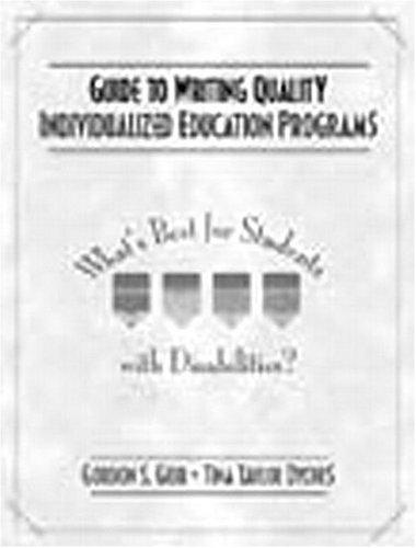 Cover for Guide to Writing Quality Individualized Education Programs