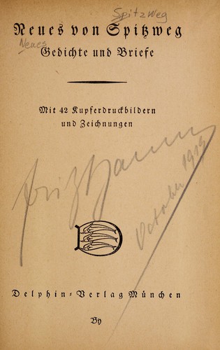Cover for Neues von Spitzweg