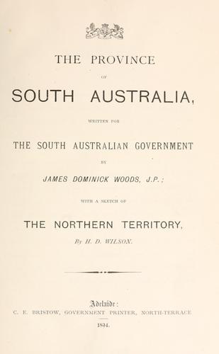 Cover for The province of South Australia