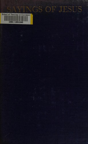 Cover for "Sayings of Jesus" and a lost gospel fragment
