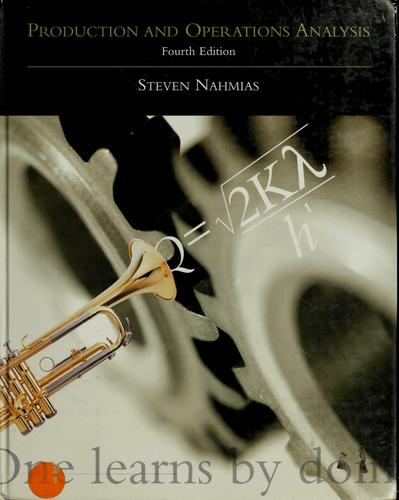 Cover for Production and operations analysis