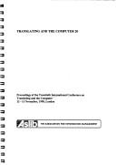 Cover for Translating and the Computer (Aslib Conference Proceedings)