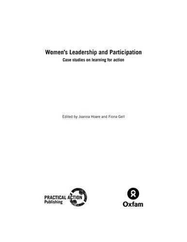 Cover for Women's leadership and participation