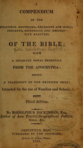 Cover for A compendium of the religious doctrines
