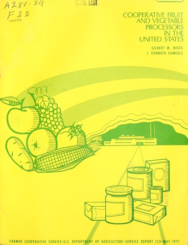 Cover for Cooperative fruit and vegetable processors in the United States