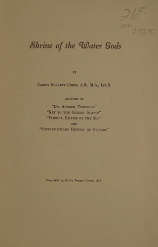 Cover for Shrine of the water gods