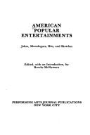Cover for American Popular Entertainments