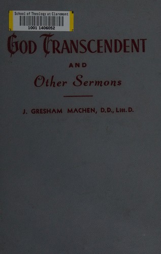 Cover for God transcendent