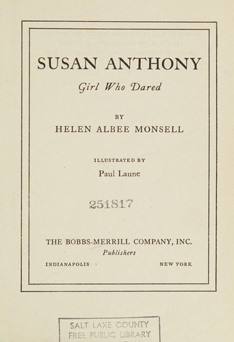 Cover for Susan Anthony