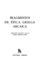 Cover for Fragmentos de épica griega arcaica