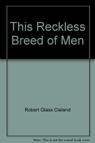 Cover for This reckless breed of men
