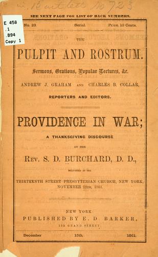 Cover for Providence in war ...