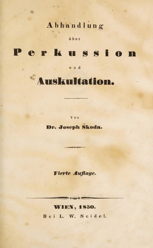 Cover for Abhandlung Ã¼ber Perkussion und Auskultation